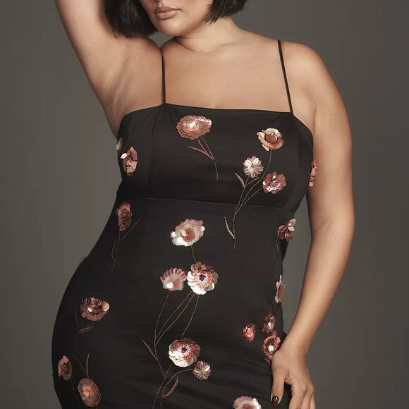 NWT Anthropologie Maeve The Brynne 3D Spaghetti-Strap Dress - Picture 3 of 4